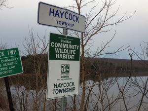 Haycock wildlife habitat sign